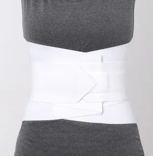 10" Lumbar Sacral Support w/ Double Pull Tension Straps - White - (20"-58" Waist)