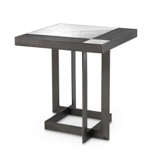 113381 - Side Table Hermoza mocha crown oak veneer bronze