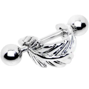 16 Gauge 3/8 Steel Barbell Floating Feather Cartilage Cuff