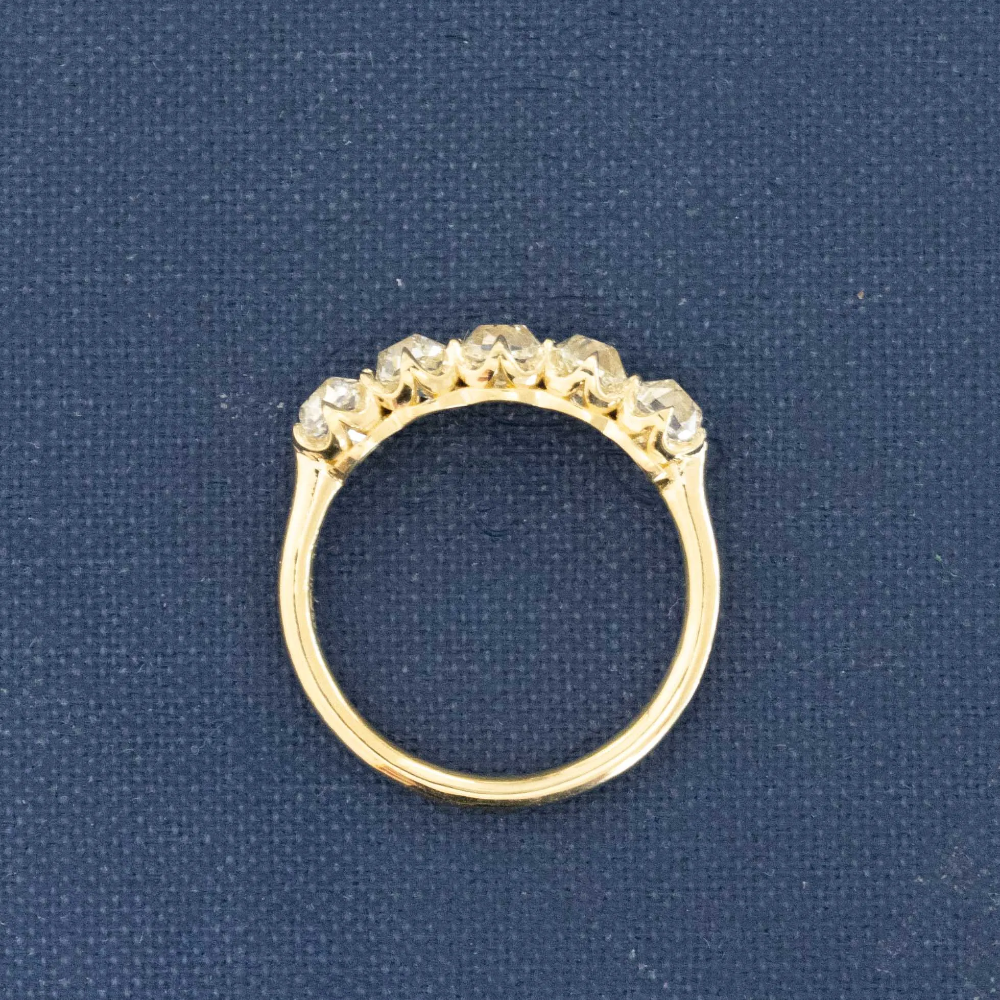1.63ctw Old Mine Cut Diamond 5-Stone Band