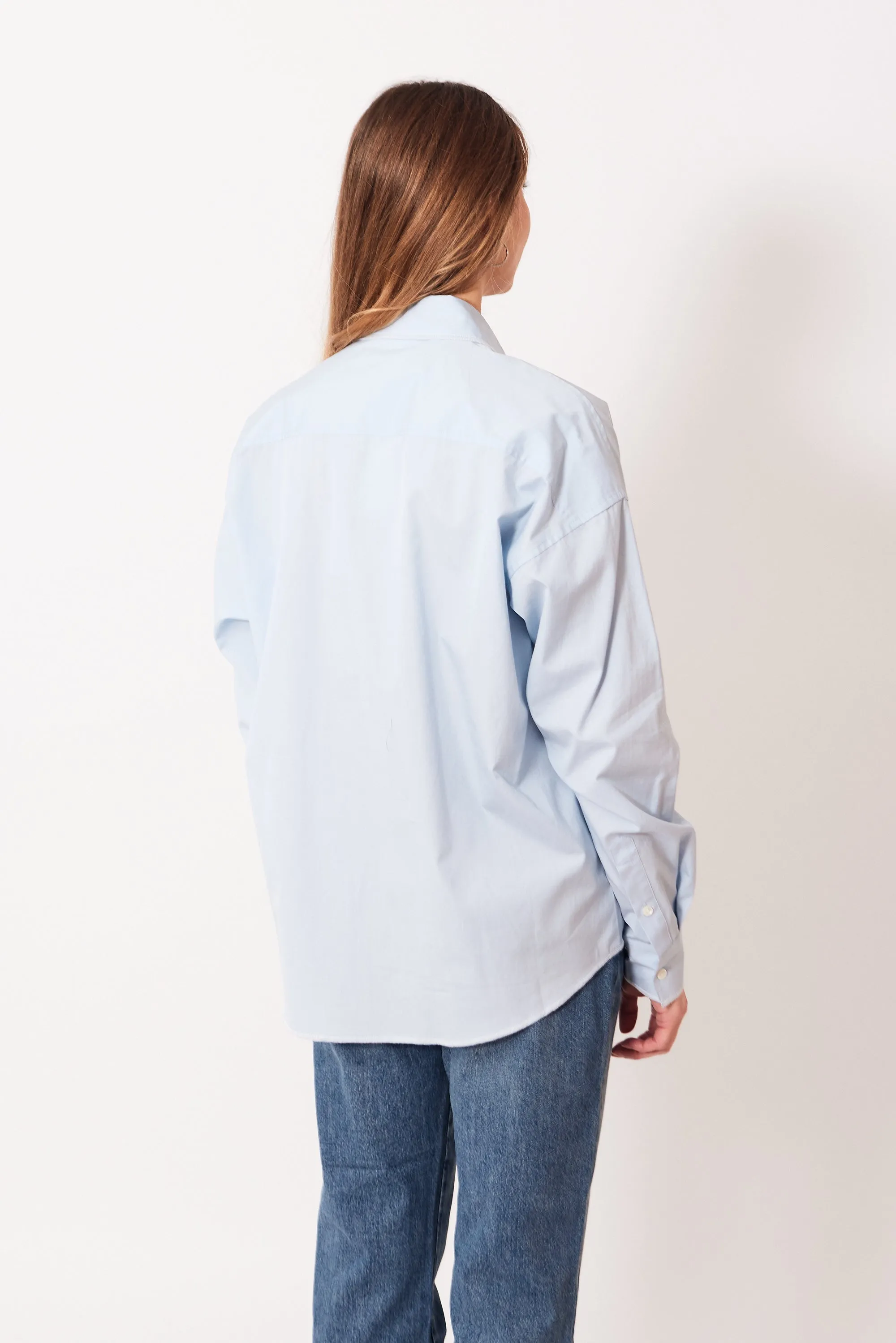 6397 Contrast Overlock Uniform Shirt
