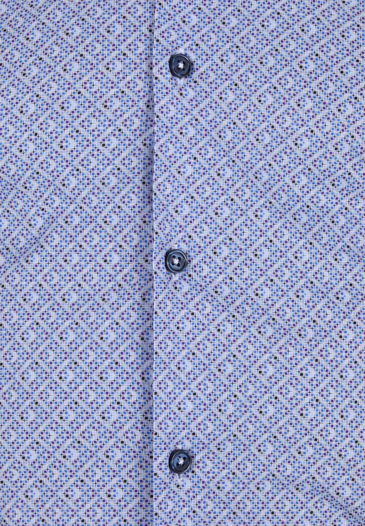 6th Sense LS RF BD Satin Shirt Print #2