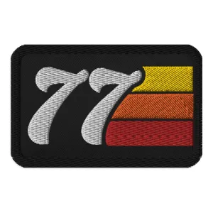 77 - 1977 Retro Groovy Birthday Year Embroidered patches