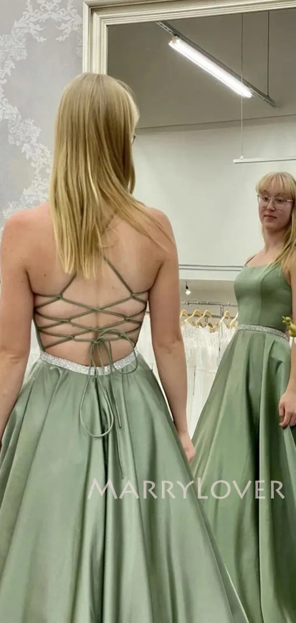 A-Line Backless Long Evening Cheap Party Prom Dresses, Simple Prom Dresses, Cheap Prom Dresses,MR7083