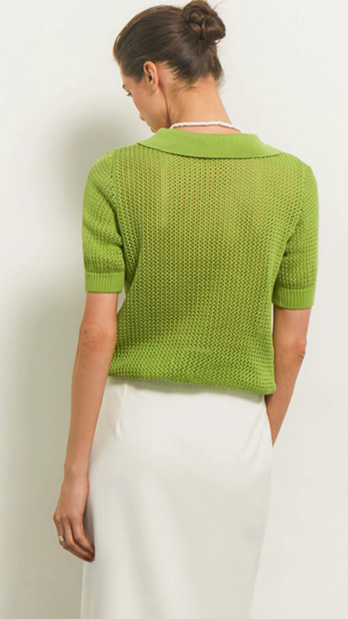 Adalyn Mesh Polo Tee