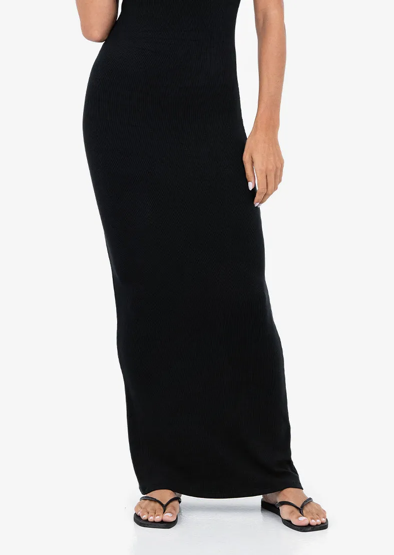 Airjet Rib Maxi Dress Black