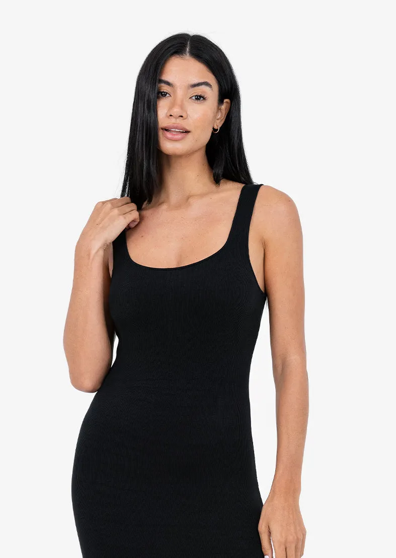 Airjet Rib Maxi Dress Black