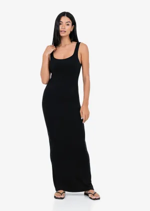 Airjet Rib Maxi Dress Black