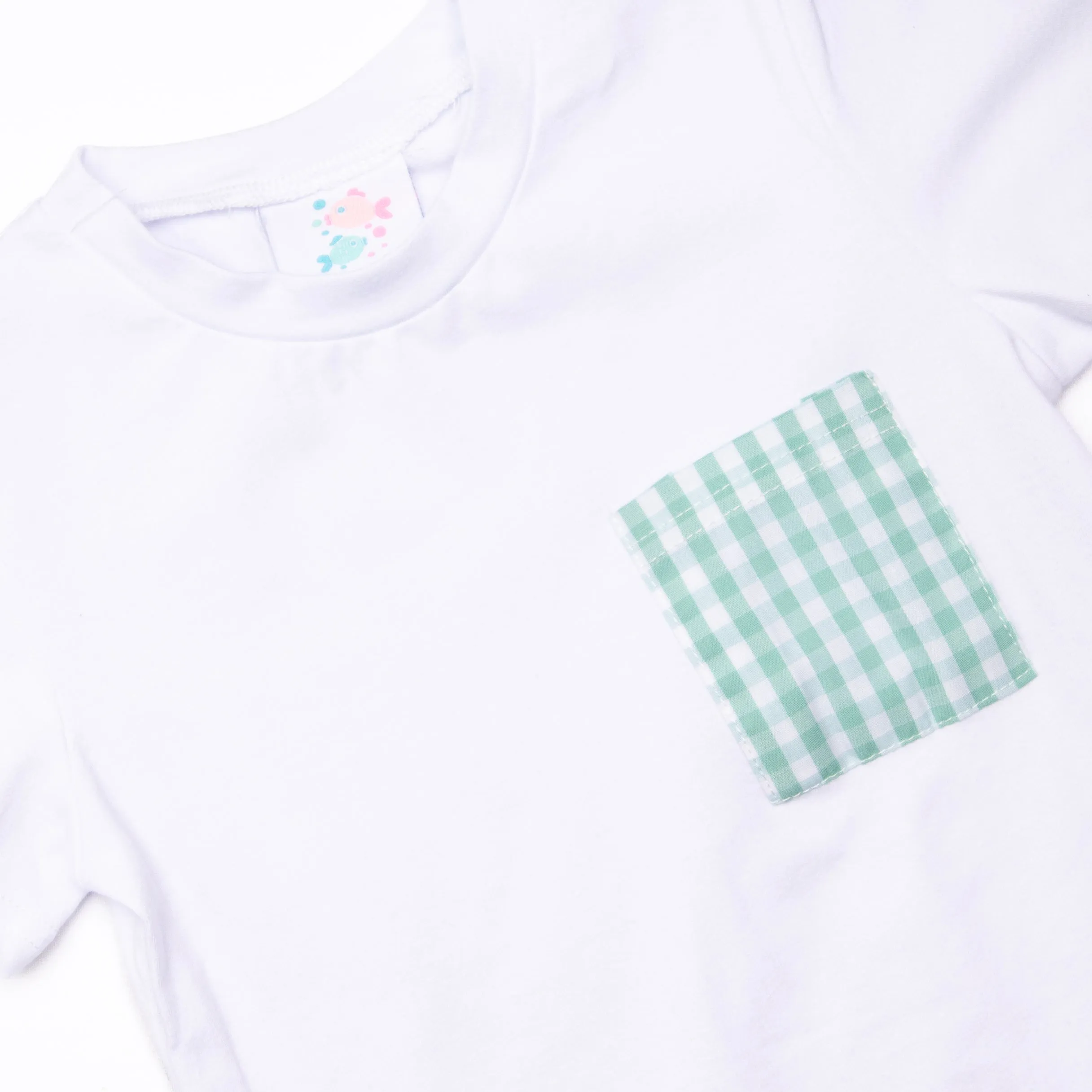 Alex Short Set, Mint Gingham