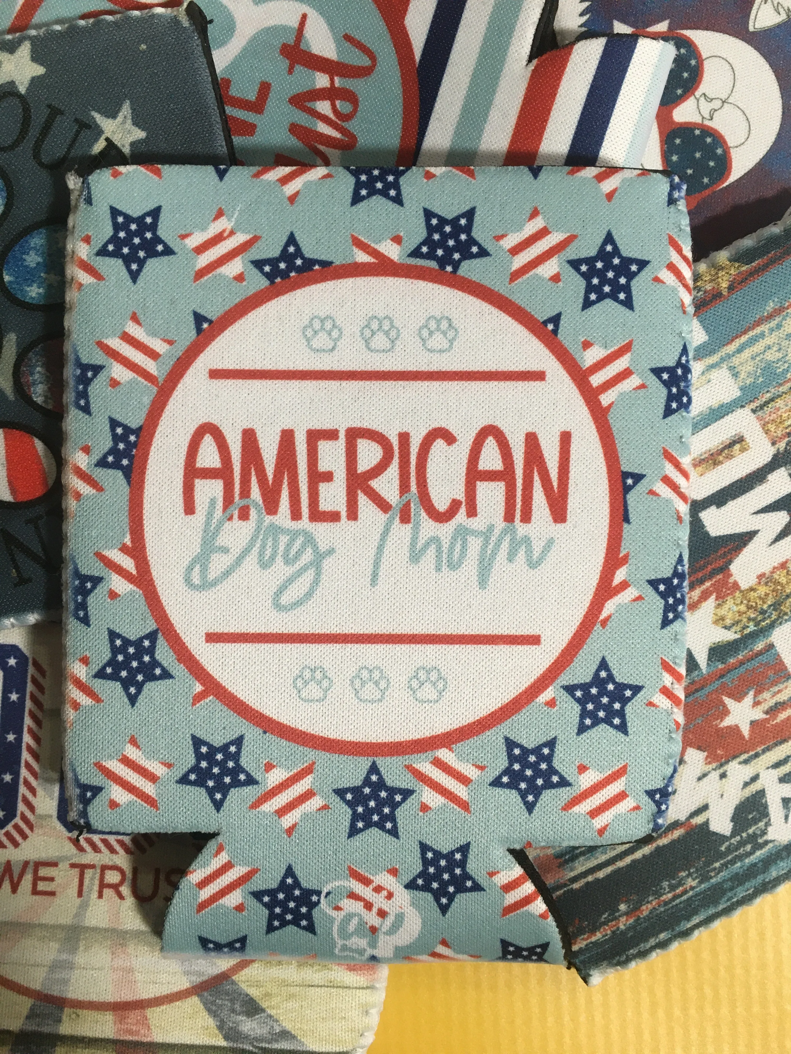 American Dog Mom (stars) Can Cooler