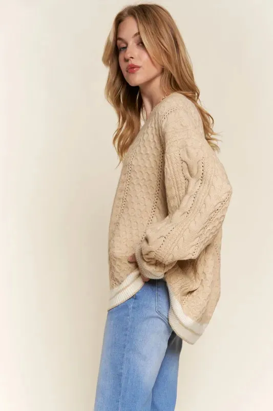 And The Why V-Neck Casual Sweater