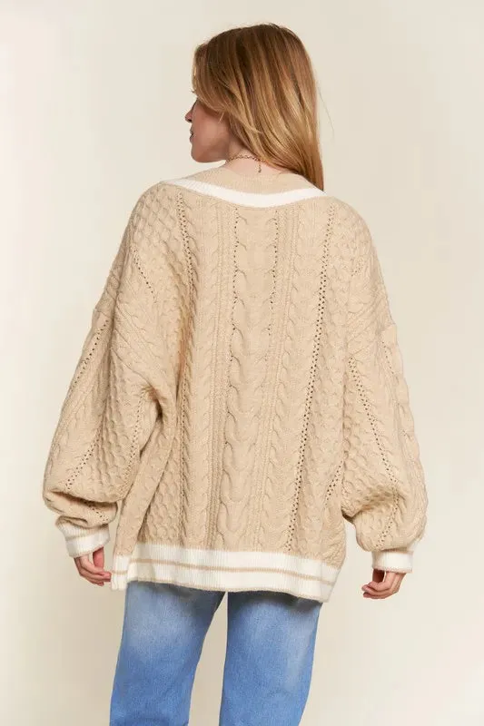 And The Why V-Neck Casual Sweater