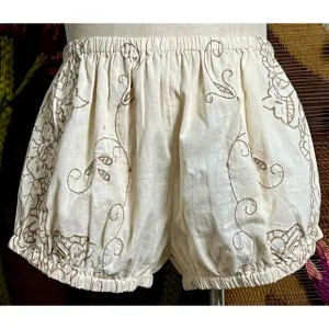 Anthropologie Embroidered Bloomer Pajama Shorts S