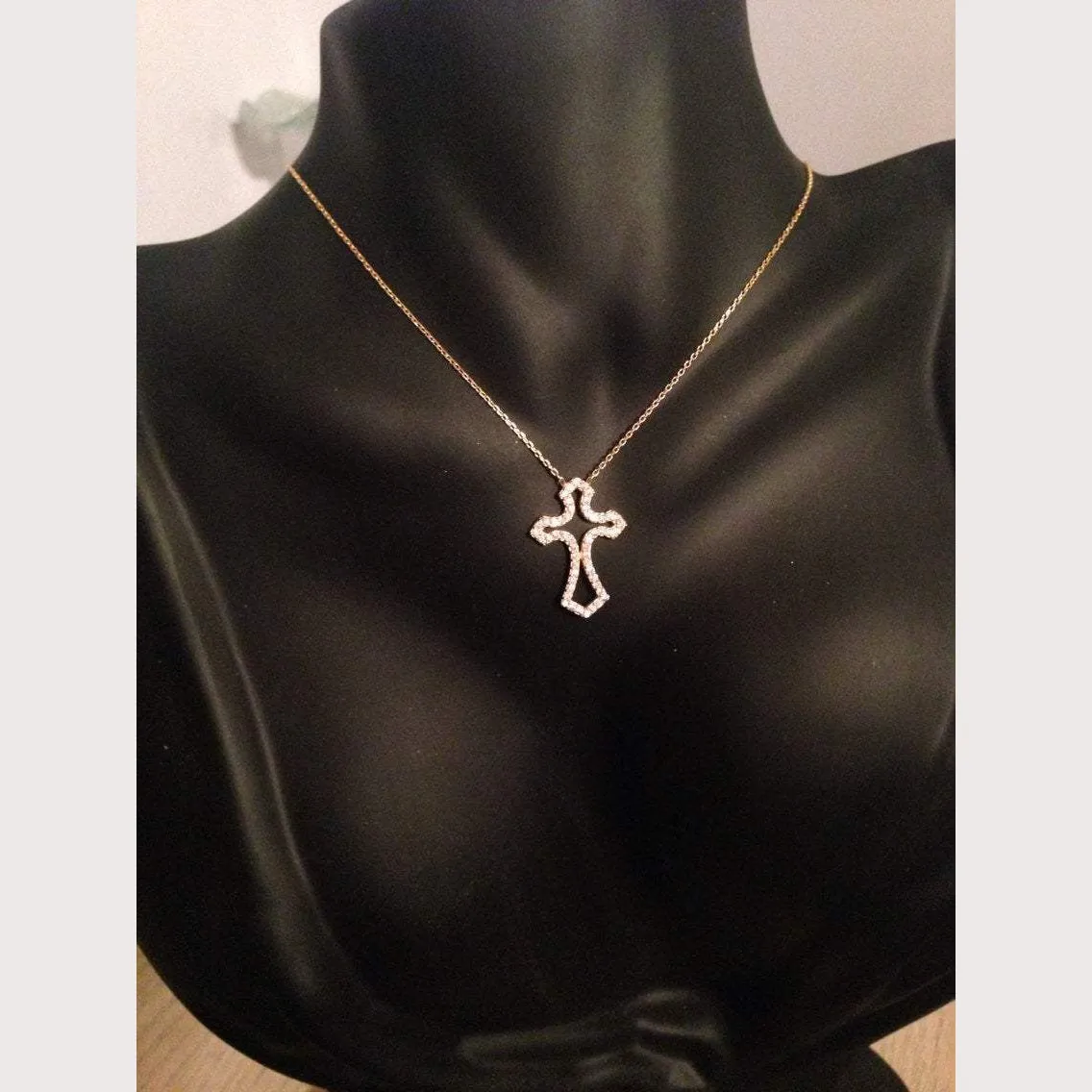 Antique Pave Cross