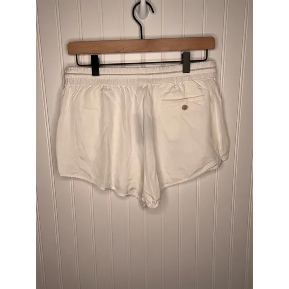 ATM ANTHONY THOMAS MELILLO Viscose Twill Pull On Shorts In White NWT Medium