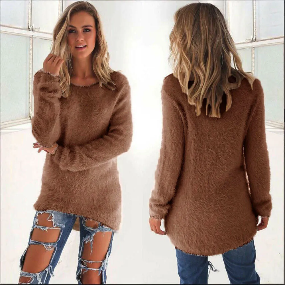 Autumn Winter Sweater Women Pullovers Knitted Casual Cashmere Sweaters V-Neck Loose Pullover Long Sleeve Jumpers