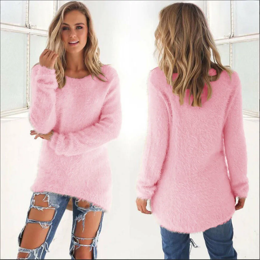 Autumn Winter Sweater Women Pullovers Knitted Casual Cashmere Sweaters V-Neck Loose Pullover Long Sleeve Jumpers