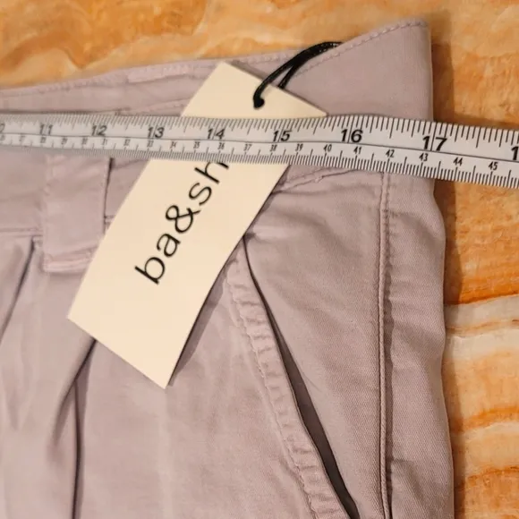 ba&amp;sh Pleated Lyocell-blend High Rise shorts MSRP $185