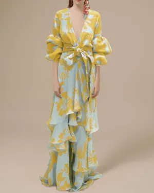 Benet - Party dress in printed chiffon