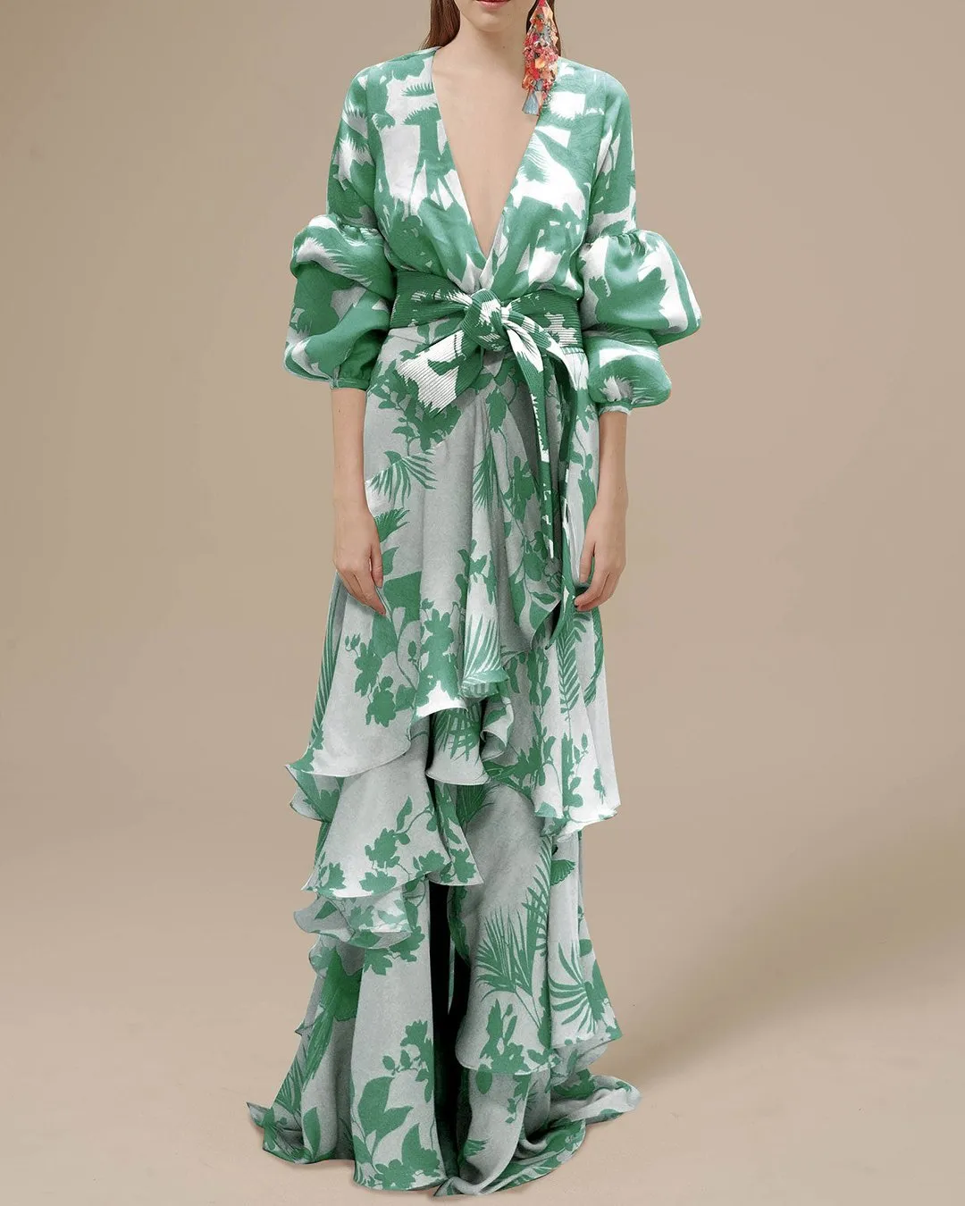 Benet - Party dress in printed chiffon
