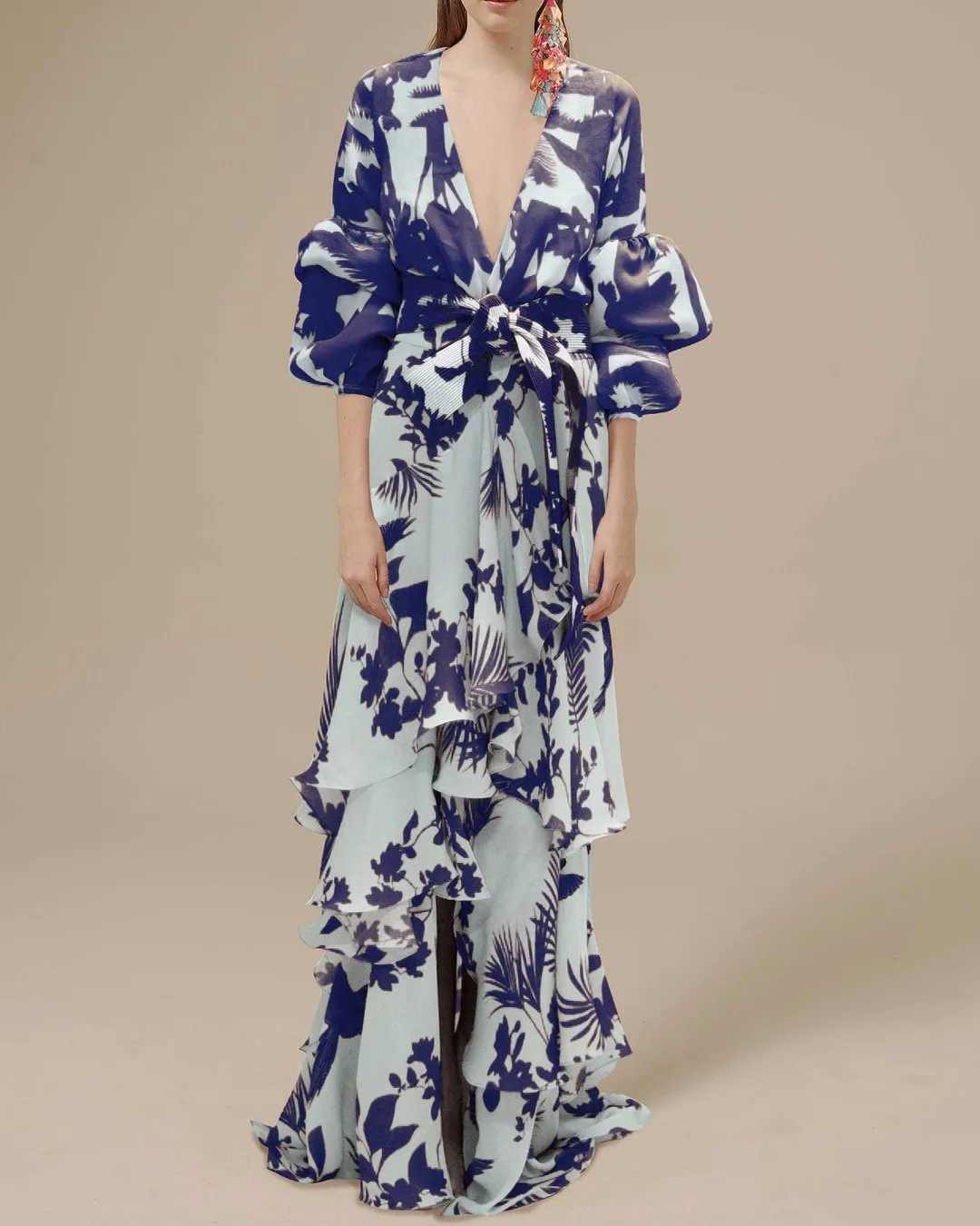 Benet - Party dress in printed chiffon