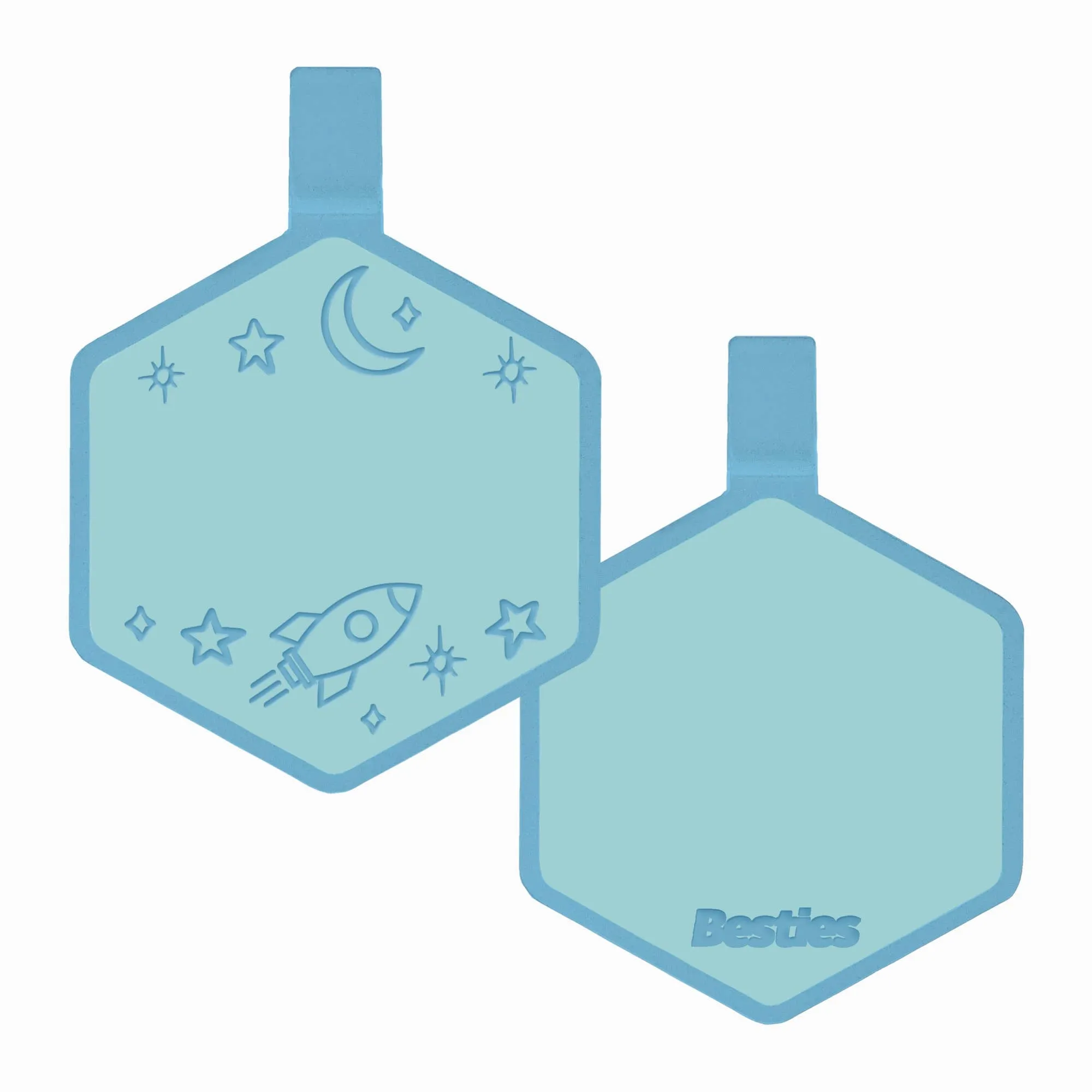 Besties Pets - Space Cadet Silicone Dog ID Tag: Chartreuse