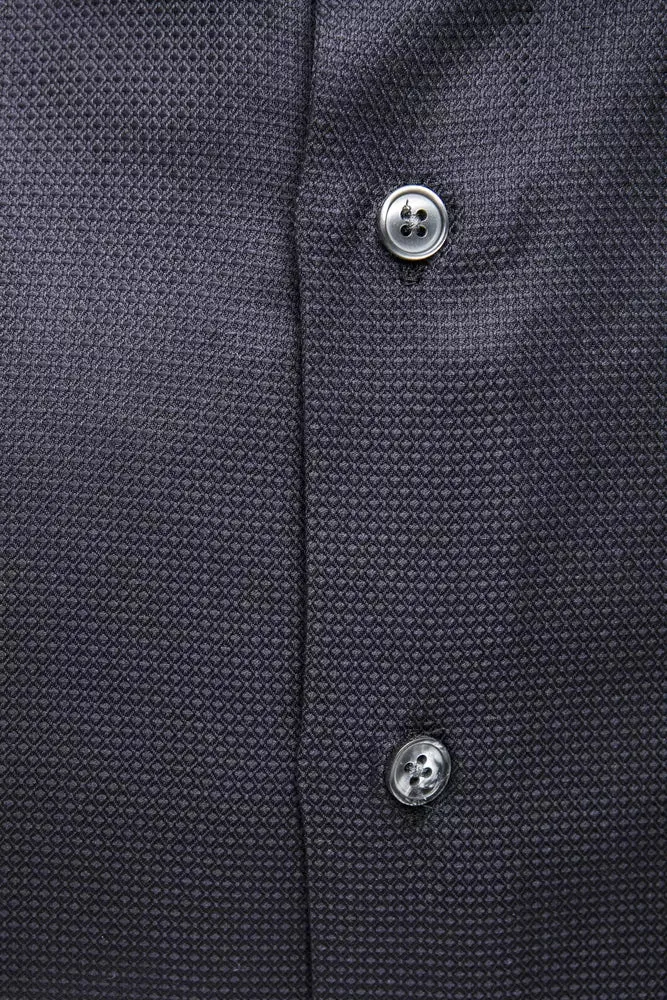 Blue Cotton Men Shirt