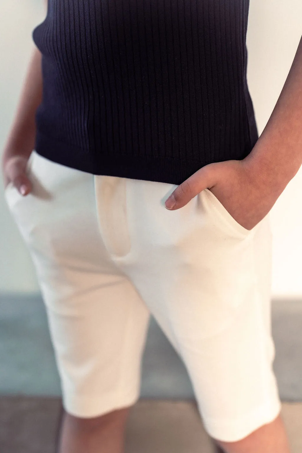 Blumint White Ponte Shorts