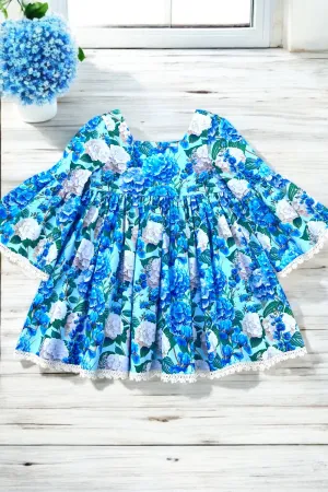 Boho Dress | Blue Hydrangeas