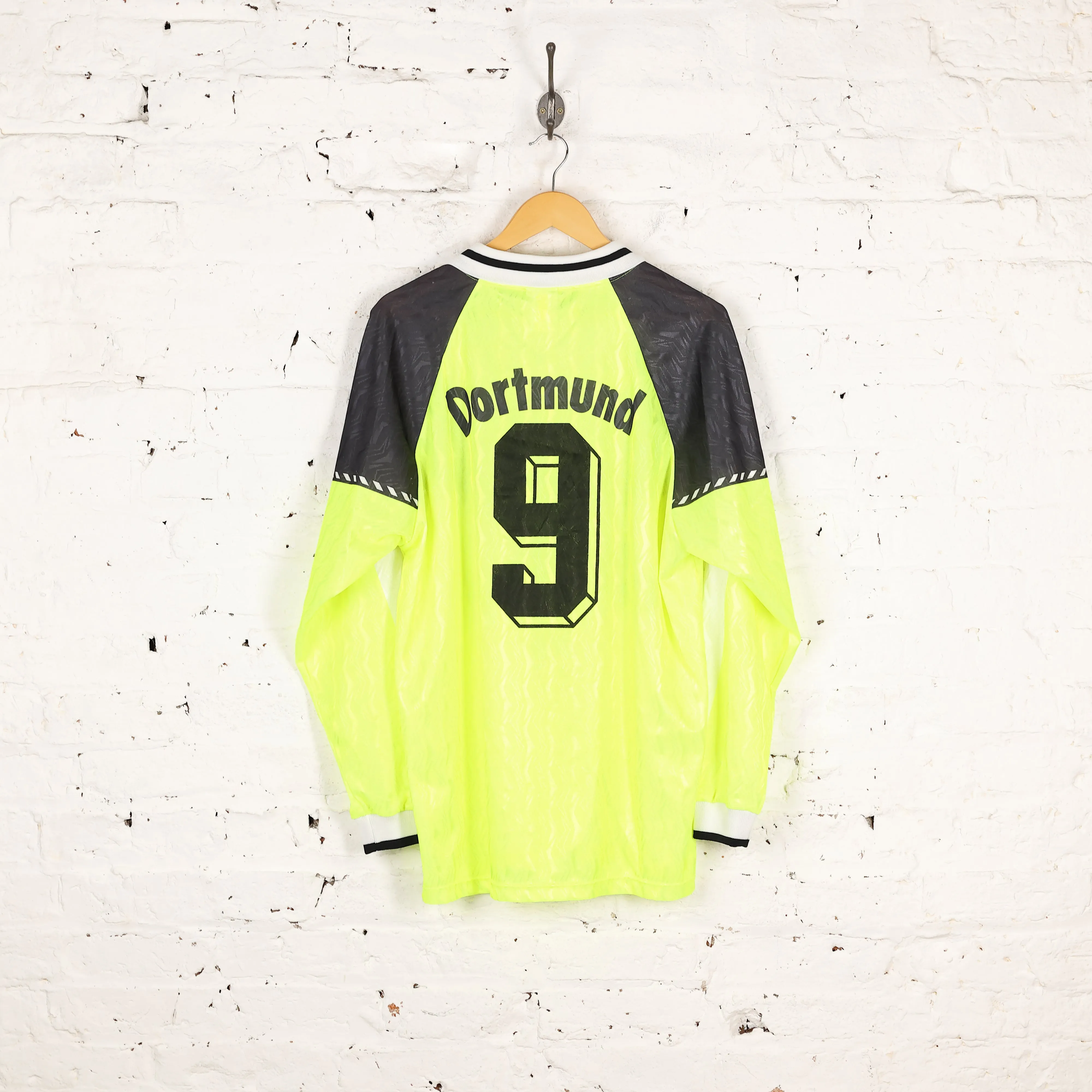 Borussia Dortmund 1990 Nike Long Sleeve Home Football Shirt - Yellow - XL