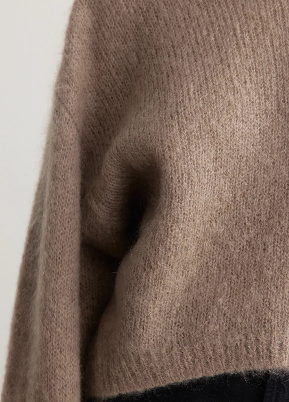 Boxy Mohair Boatneck Knit