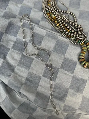 Cable   Smooth SS Link Y Necklace