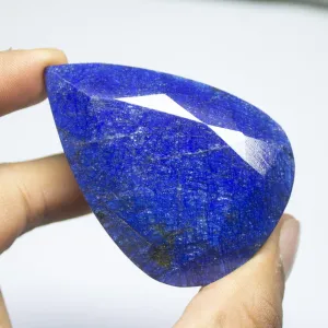 CERTIFIED, 630ct, 62x45x27mm, Natural Blue Sapphire Pear Cut Museum Size Loose Gemstone, Blue Sapphire