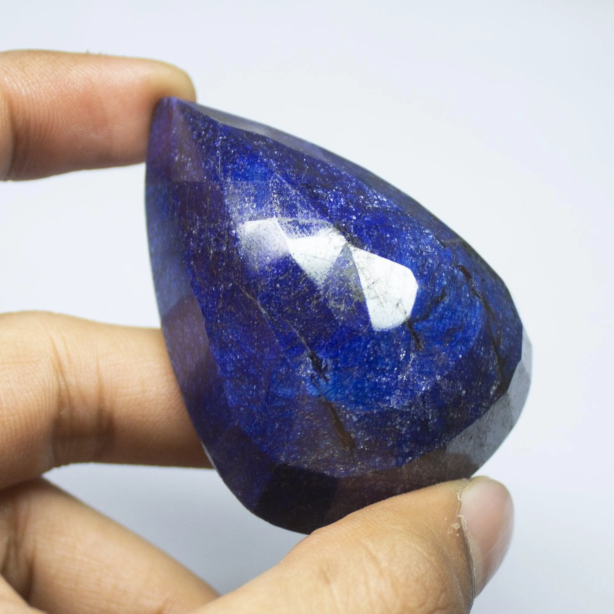 CERTIFIED, 630ct, 62x45x27mm, Natural Blue Sapphire Pear Cut Museum Size Loose Gemstone, Blue Sapphire