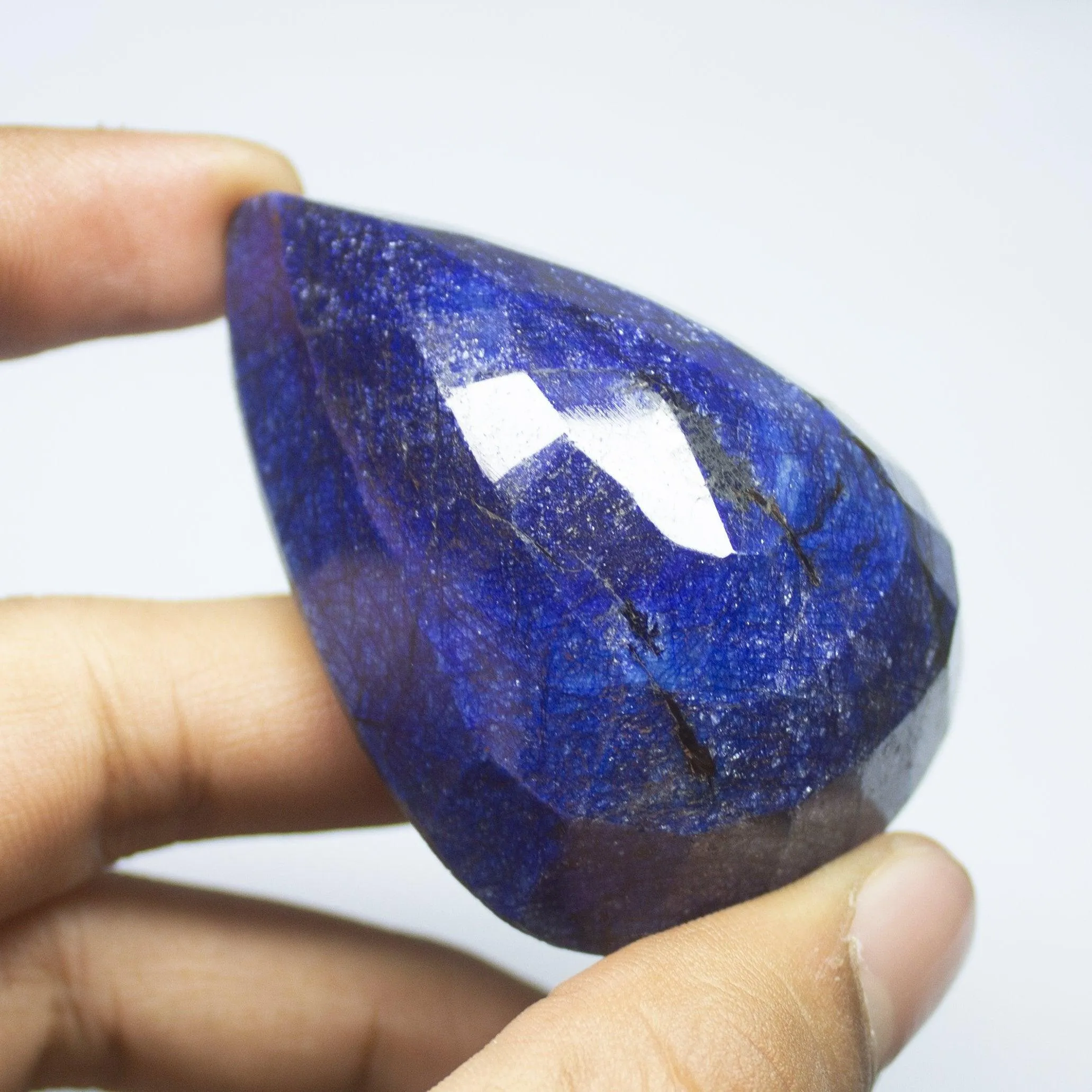 CERTIFIED, 630ct, 62x45x27mm, Natural Blue Sapphire Pear Cut Museum Size Loose Gemstone, Blue Sapphire