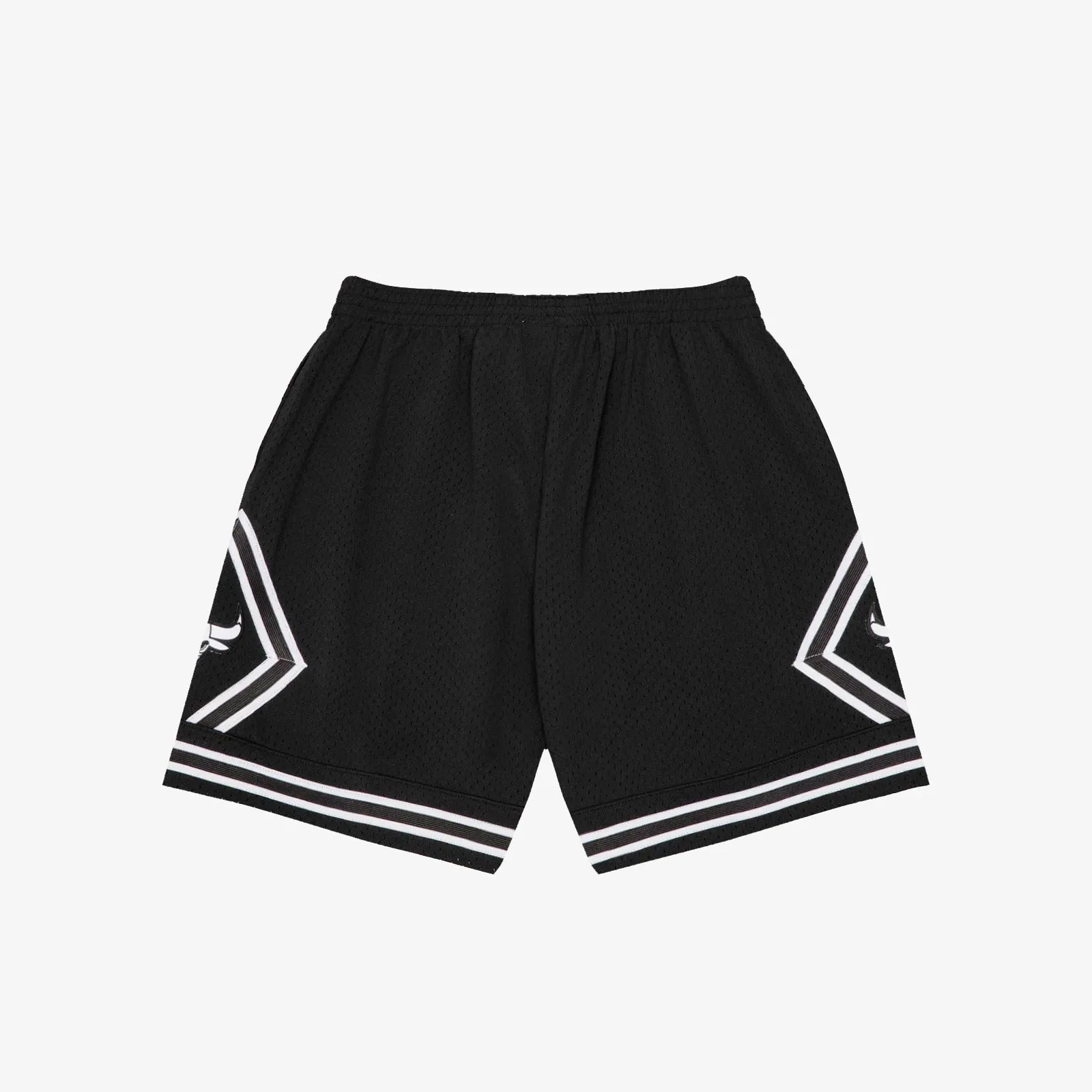 Chicago Bulls White Logo Swingman Shorts - Black