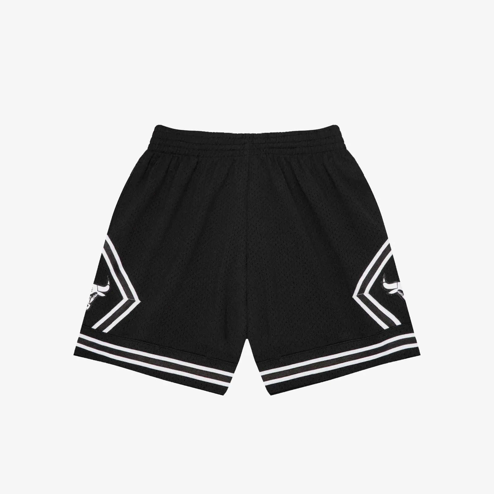Chicago Bulls White Logo Swingman Shorts - Black