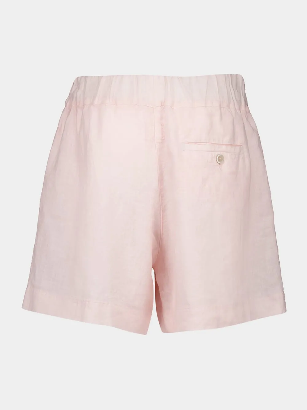 Cipria Pink Casual Linen Shorts