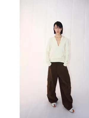 Contrast Color Hooded Sweater