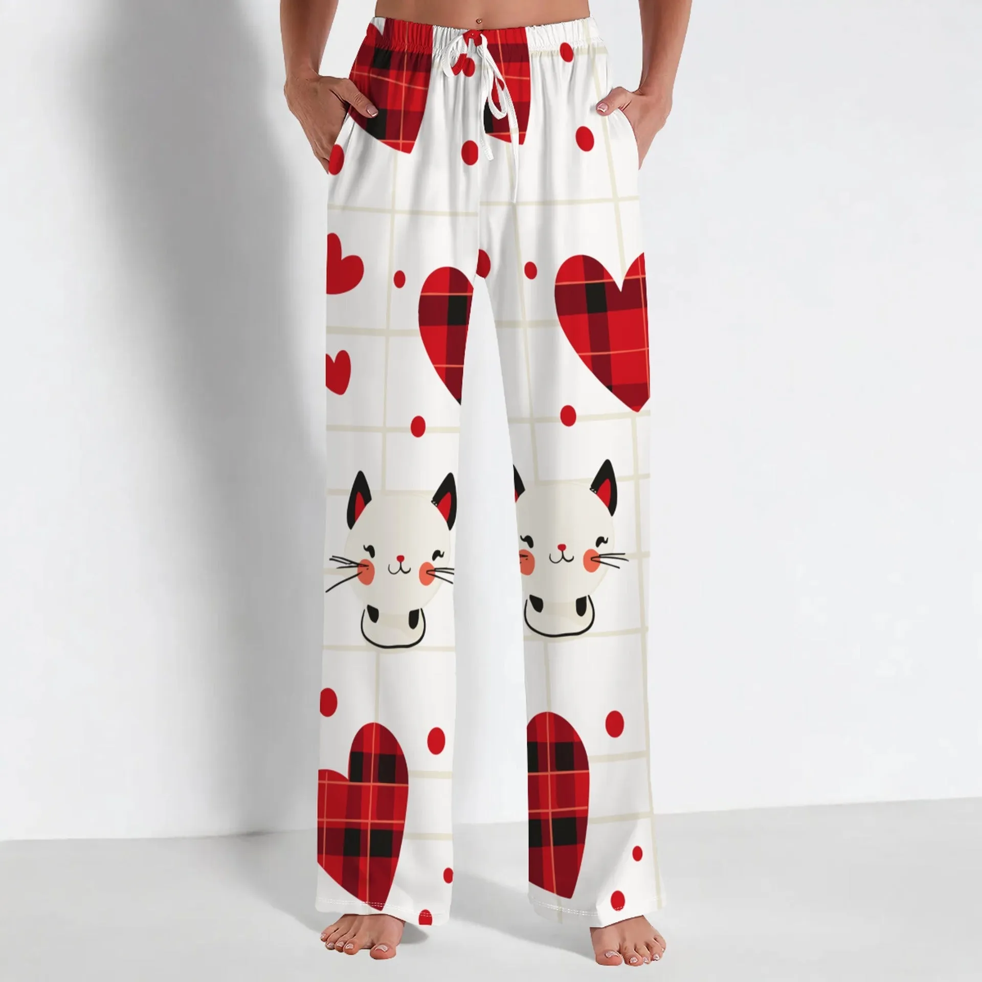 Cozy Christmas Print Pajama Pants for Festive Comfort at Home