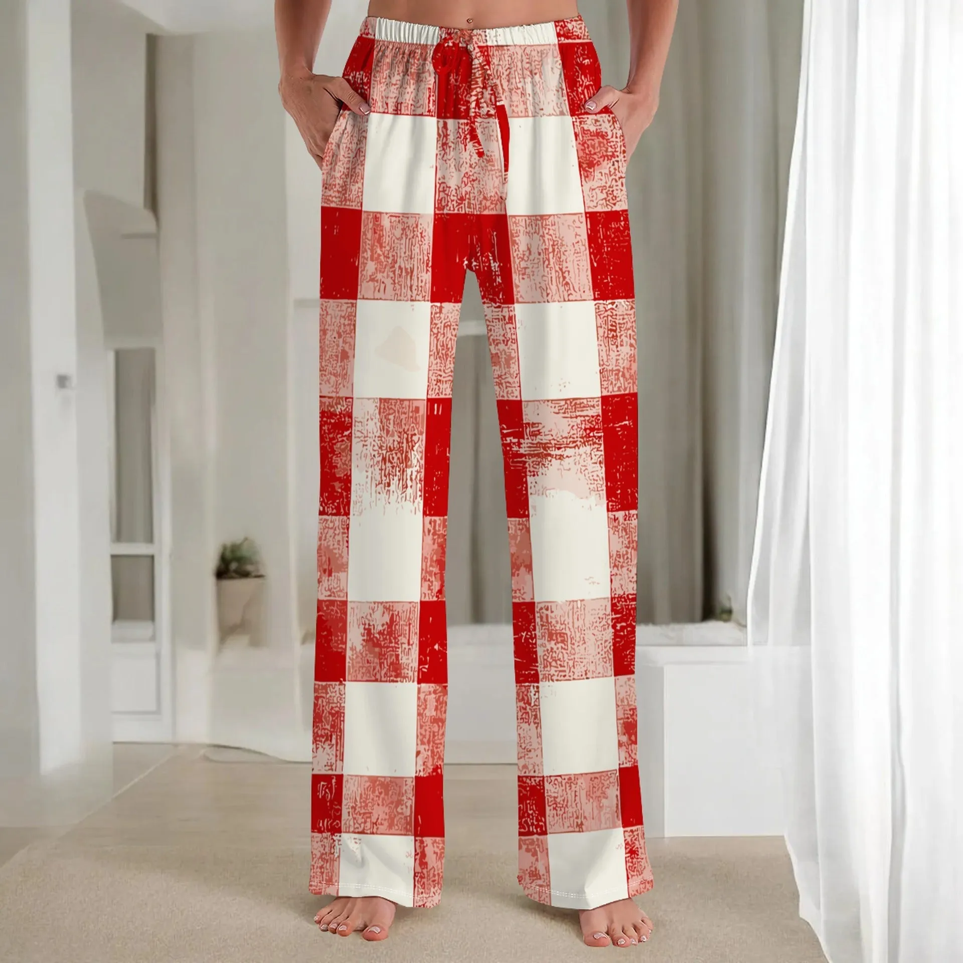 Cozy Christmas Print Pajama Pants for Festive Comfort at Home