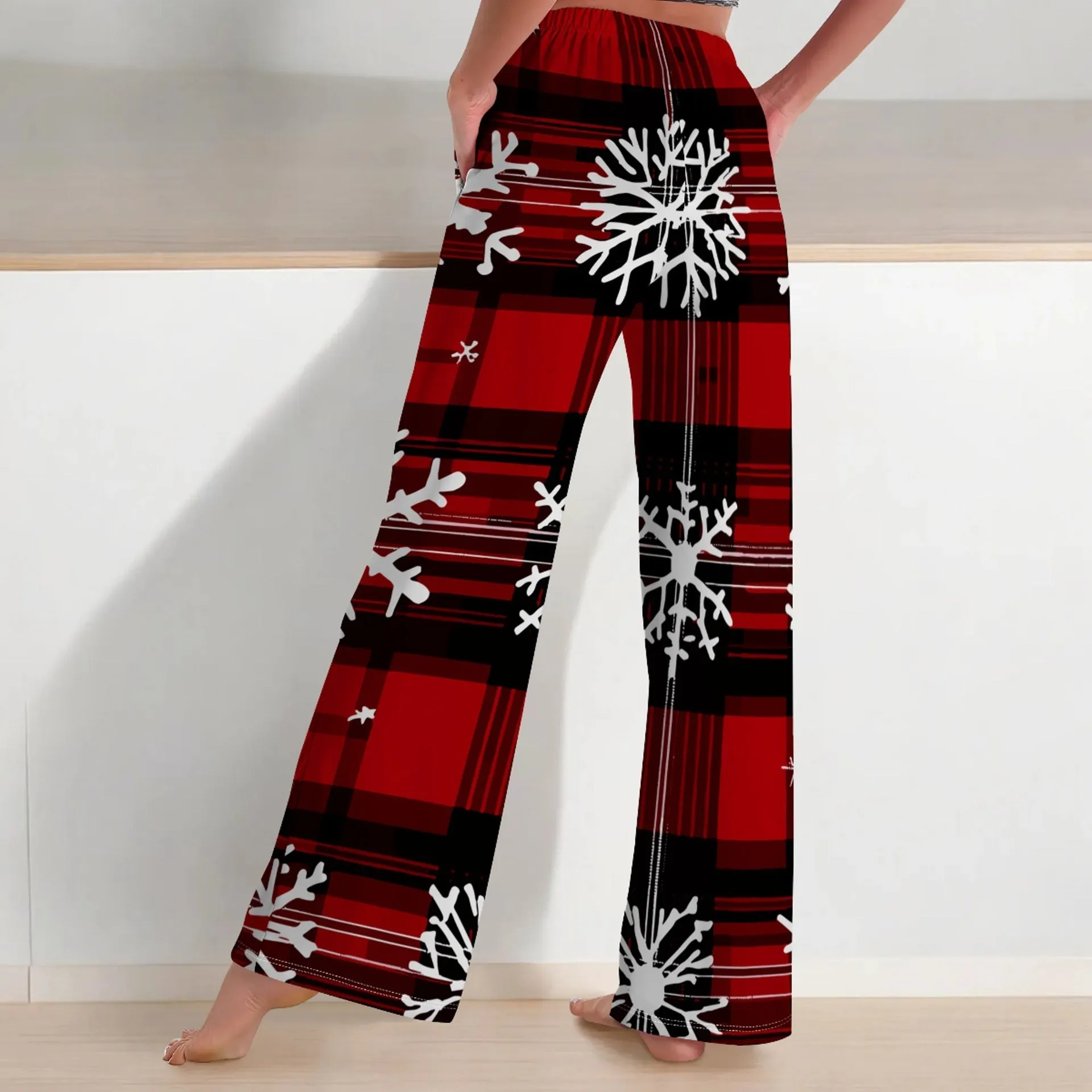 Cozy Christmas Print Pajama Pants for Festive Comfort at Home