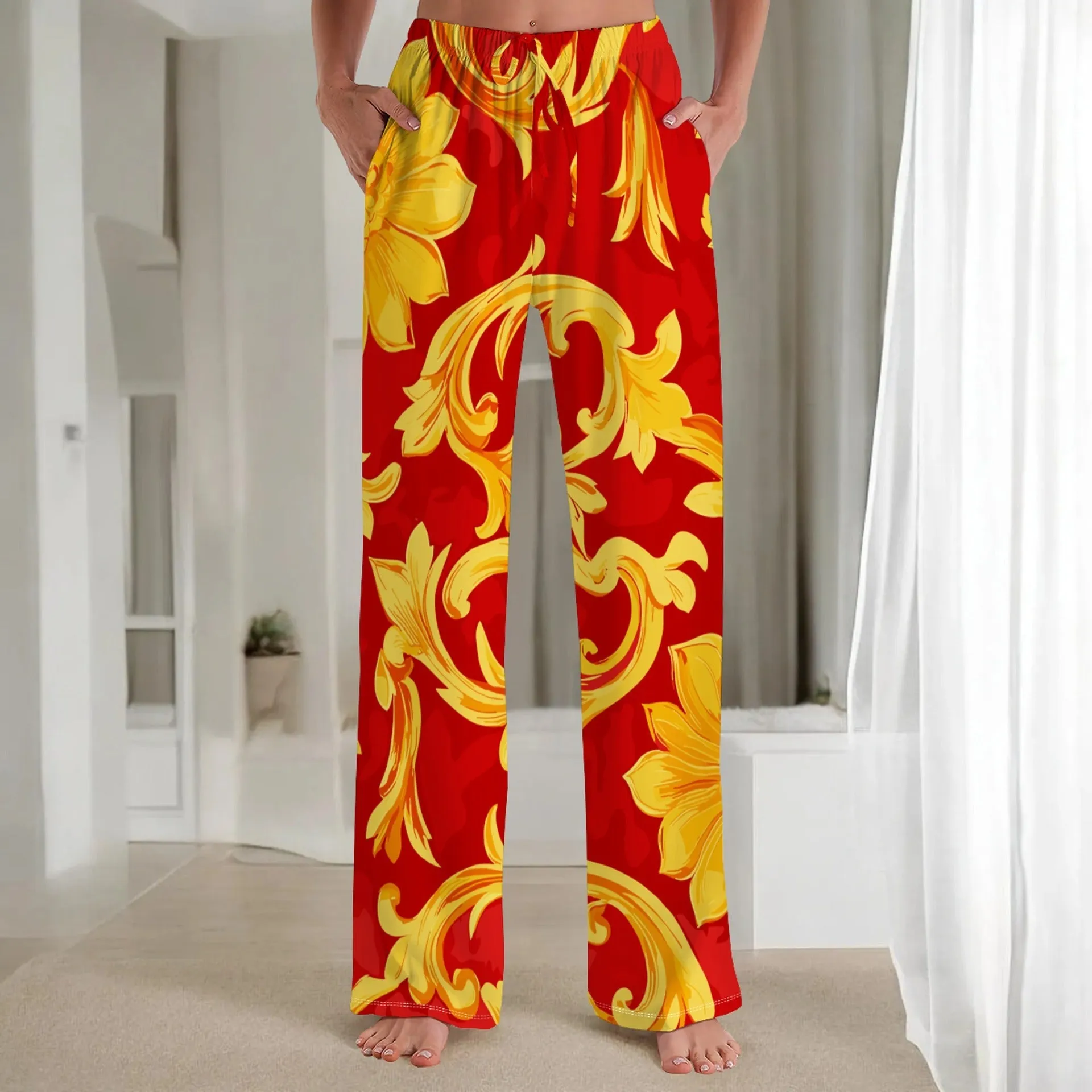 Cozy Christmas Print Pajama Pants for Festive Comfort at Home