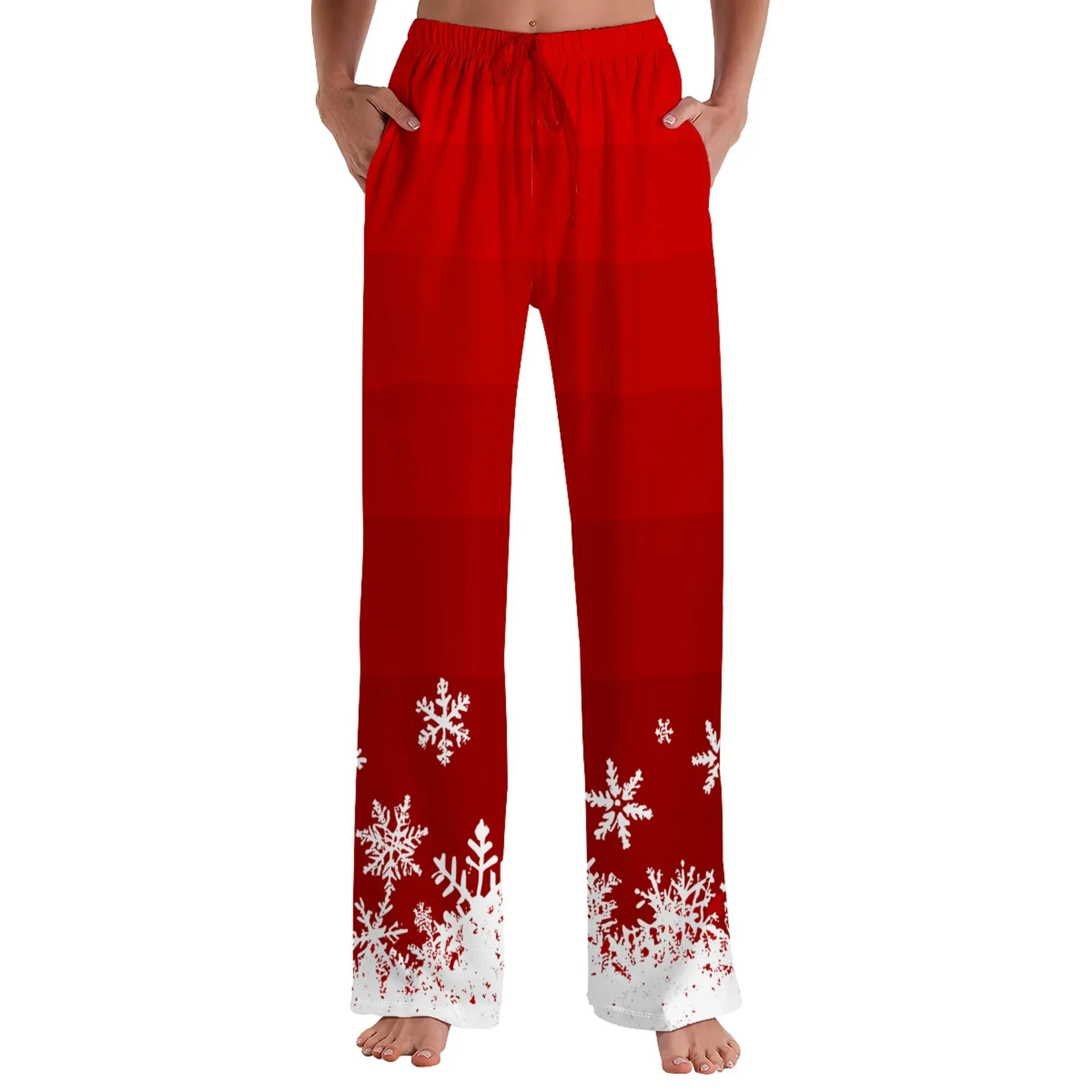 Cozy Christmas Print Pajama Pants for Festive Comfort at Home