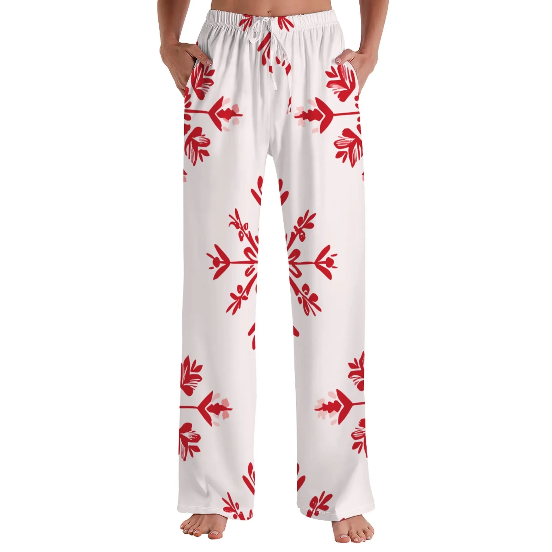 Cozy Christmas Print Pajama Pants for Festive Comfort at Home