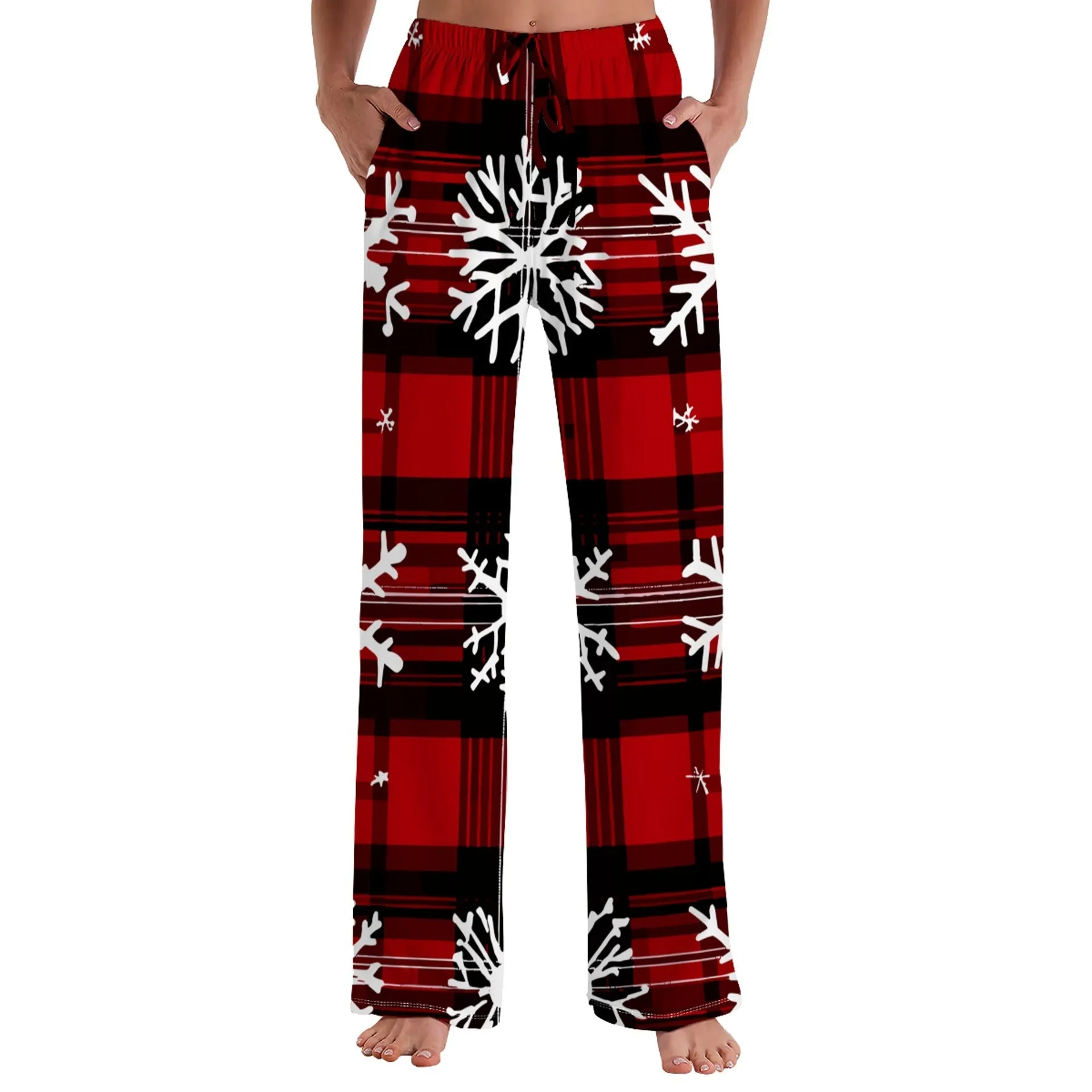 Cozy Christmas Print Pajama Pants for Festive Comfort at Home
