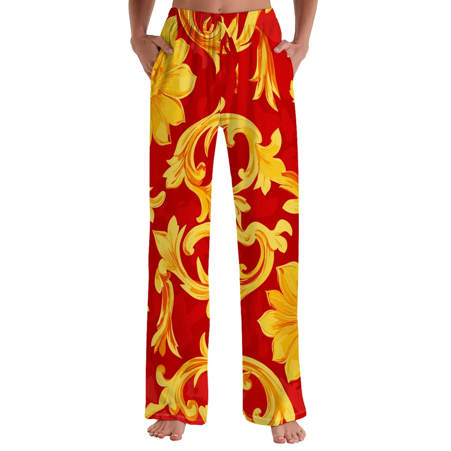 Cozy Christmas Print Pajama Pants for Festive Comfort at Home