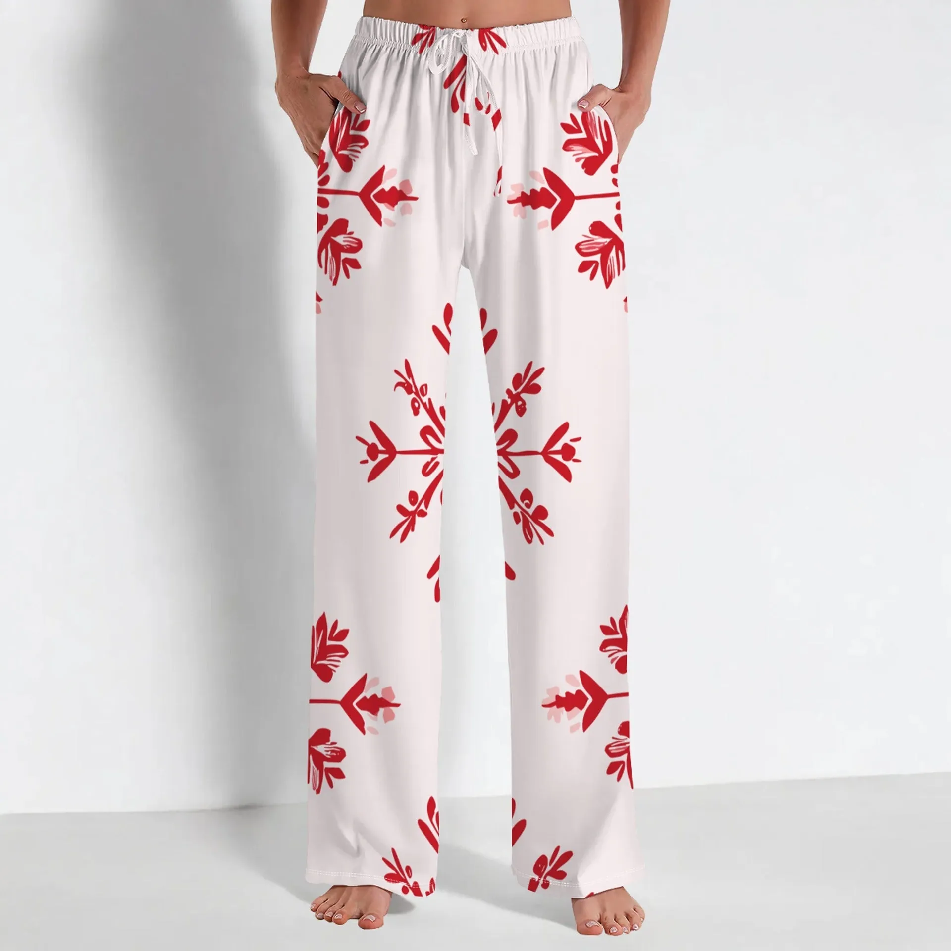 Cozy Christmas Print Pajama Pants for Festive Comfort at Home