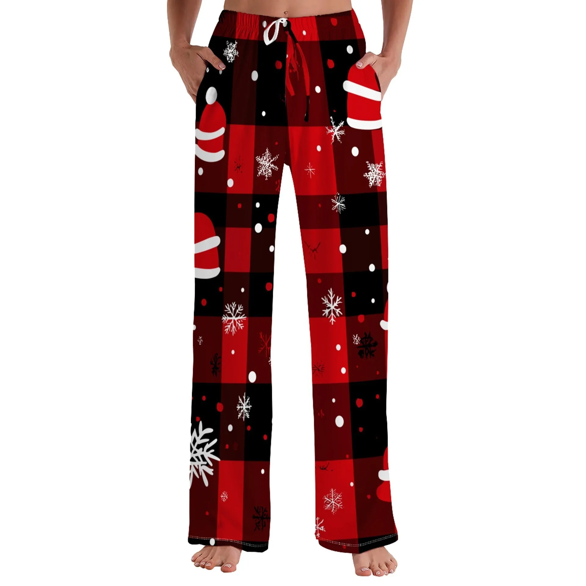 Cozy Christmas Print Pajama Pants for Festive Comfort at Home