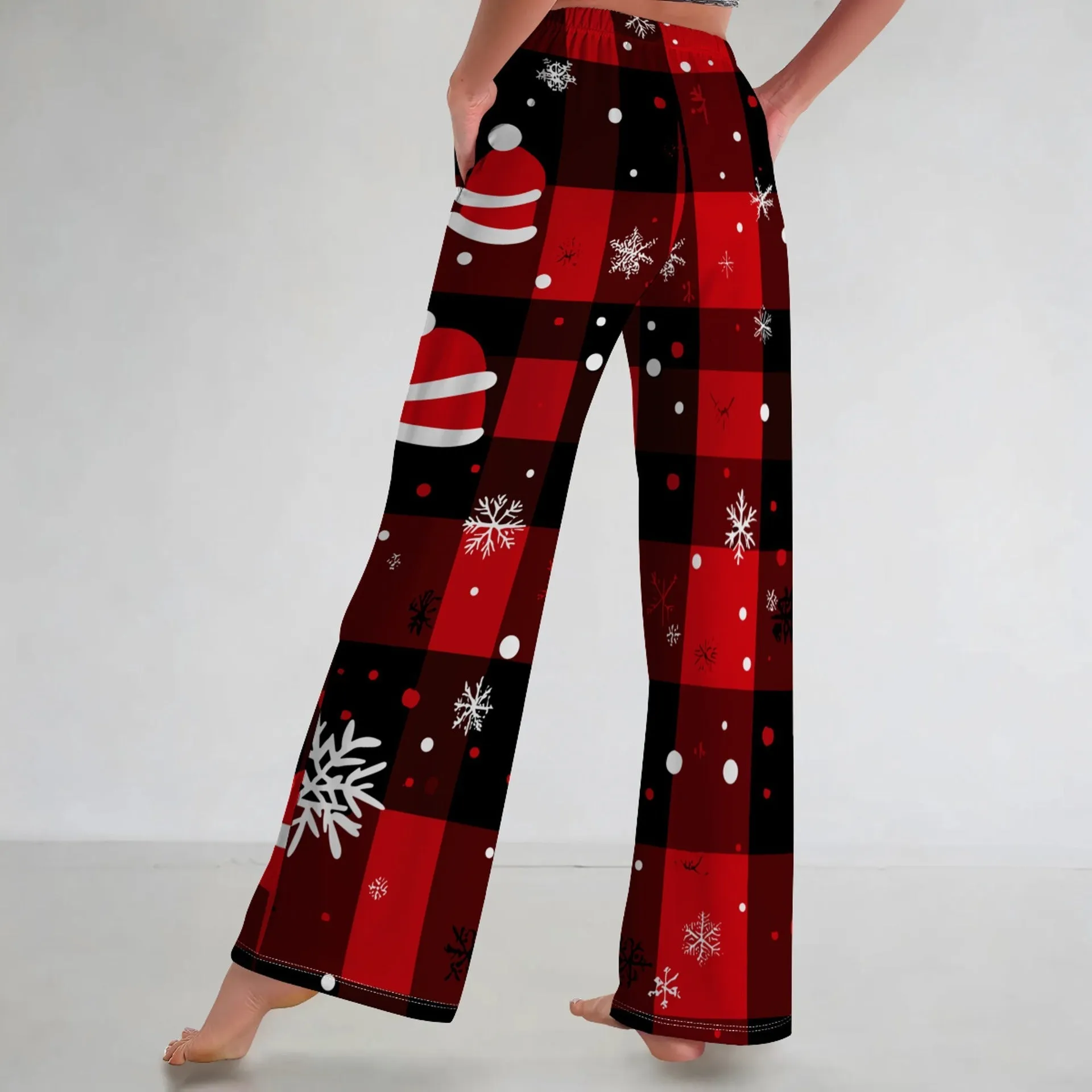 Cozy Christmas Print Pajama Pants for Festive Comfort at Home